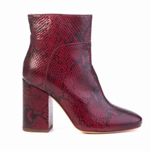 Botki damskie TWINSET CA8PL5 pitone bordea