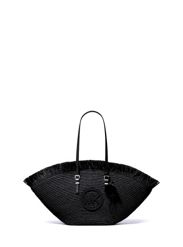 Duża torba tote Michael Kors Isa w kształcie wachlarza z szydełkowanej ręcznie tkaniny