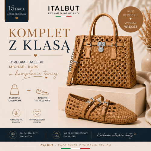 ZESTAW II W KOMPLECIE TANIEJ TORBA MK + BUTY MK